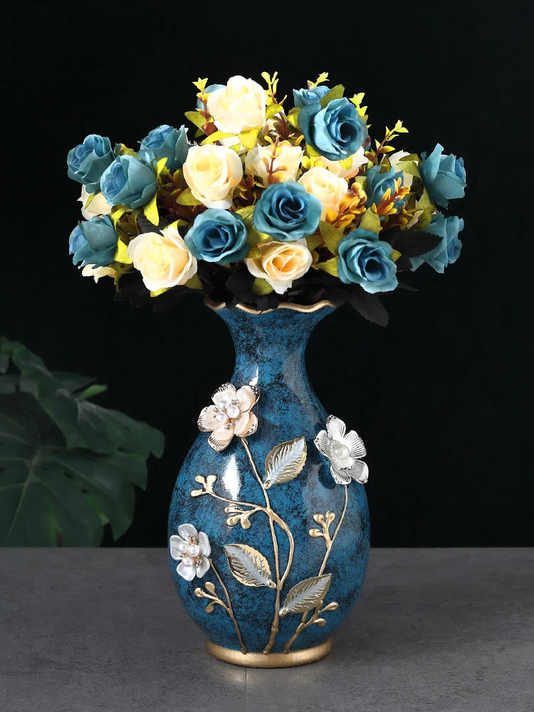 3D Ceramic Decorative Flower Vase Ornament