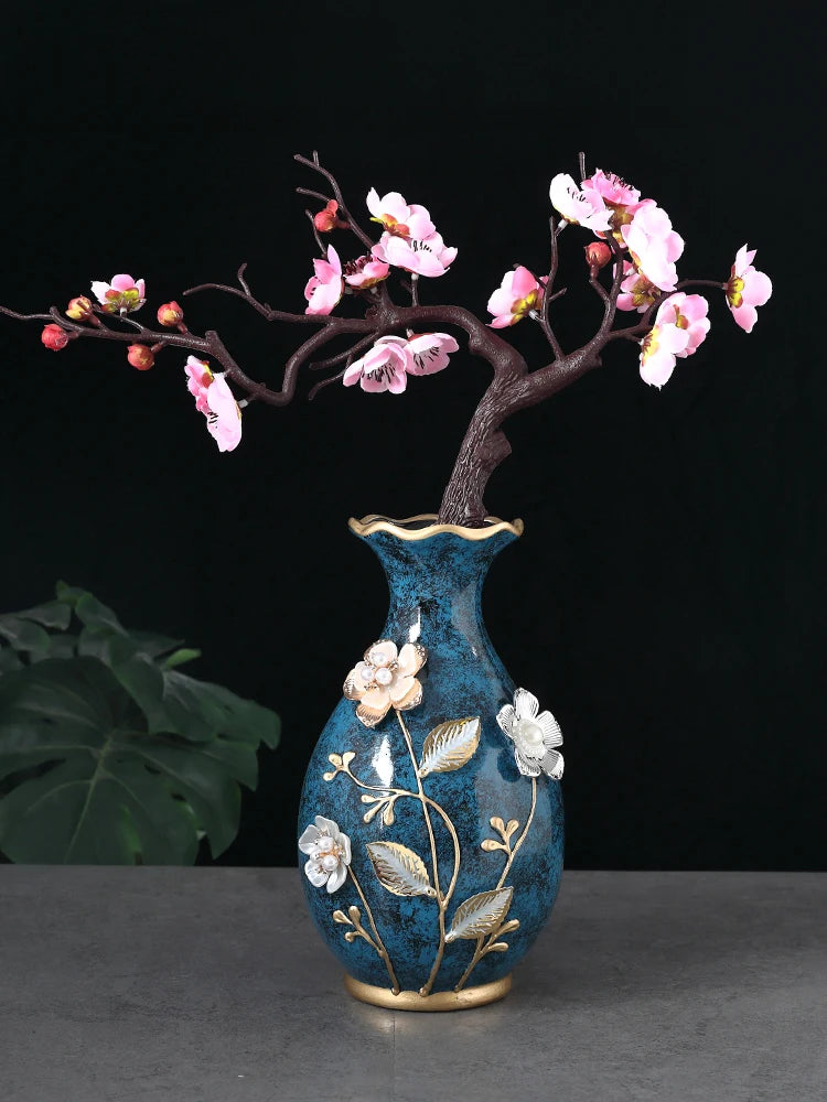 3D Ceramic Decorative Flower Vase Ornament